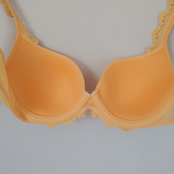 Marie Jo Christy Bra Padded Heartshape Size 32B Mango Orange - Picture 14 of 15